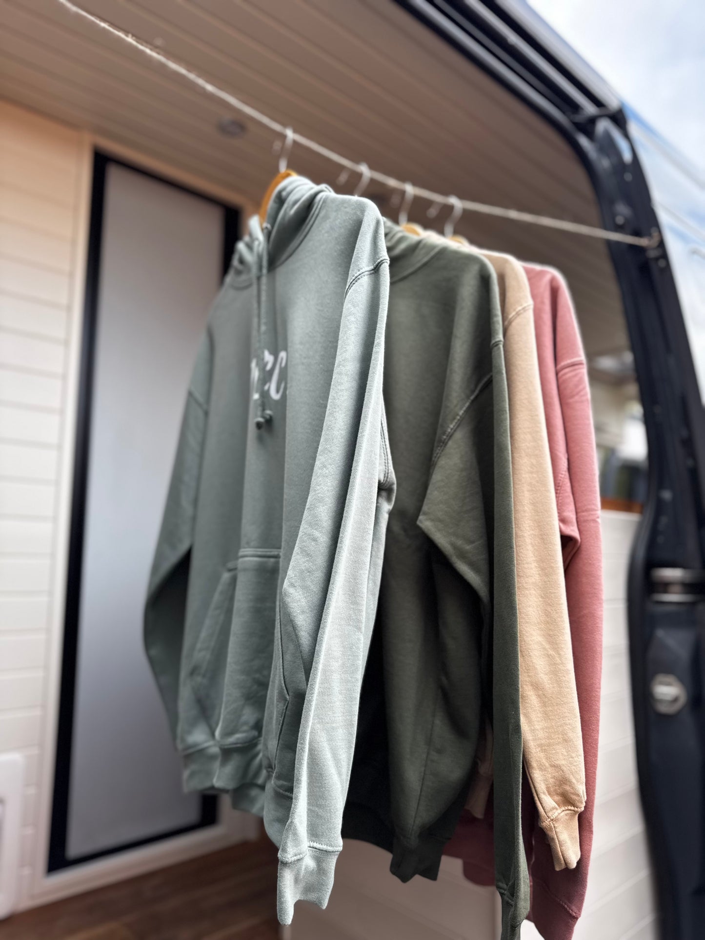 My Van Makes Me Happy Hoodie – Rustic Pink