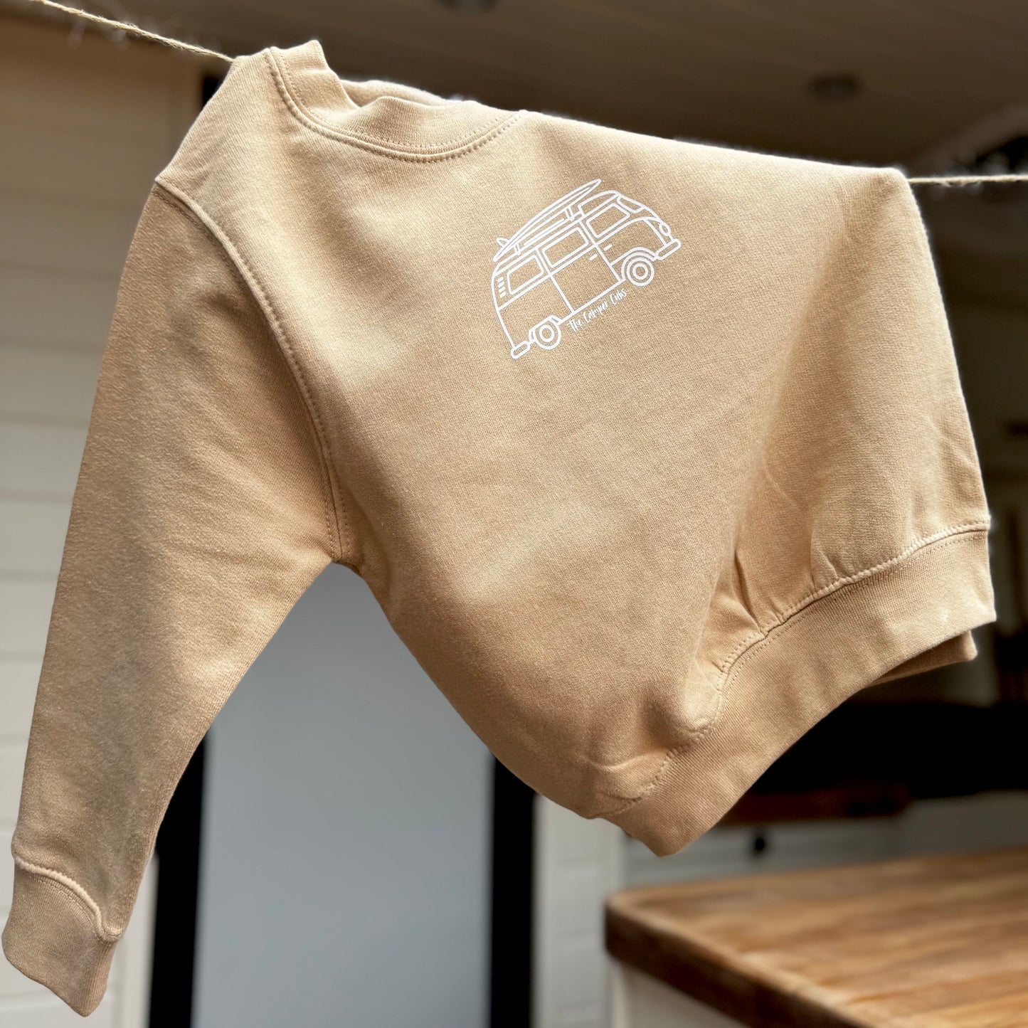 Kids Campervan Sweatshirt – My Mum’s Van Makes Me Happy