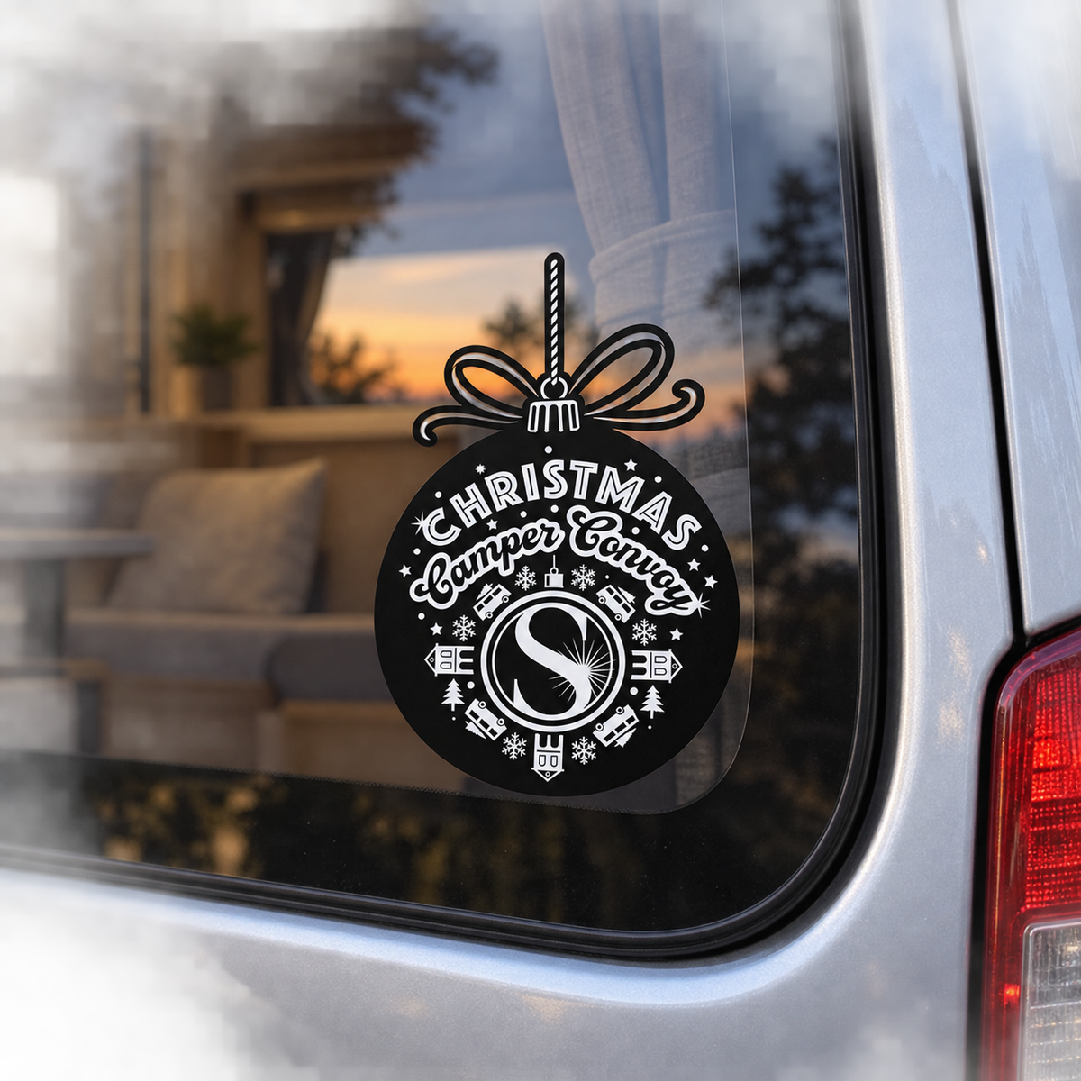 Christmas Camper Convoy Decal