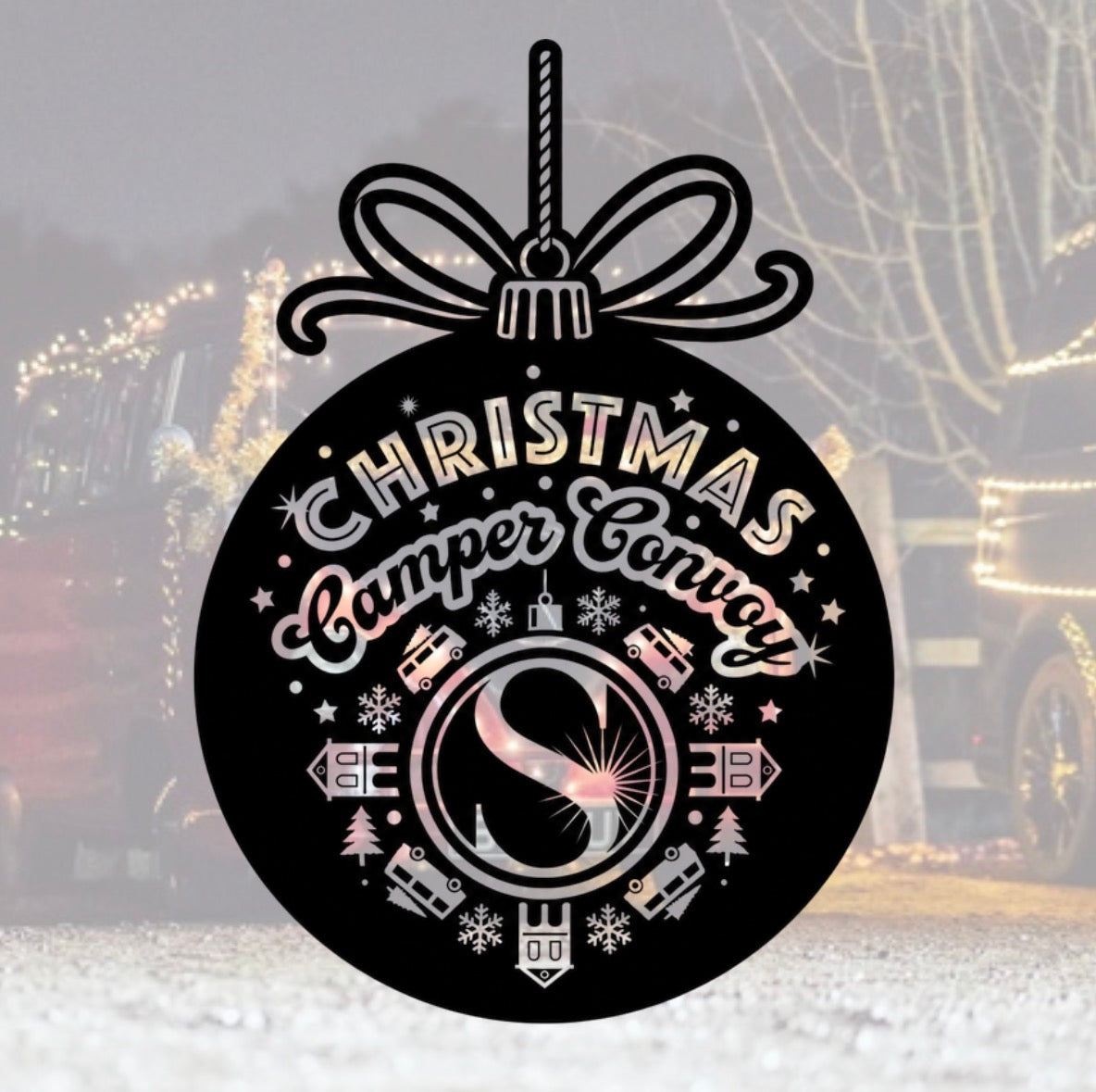 Christmas Camper Convoy Decal