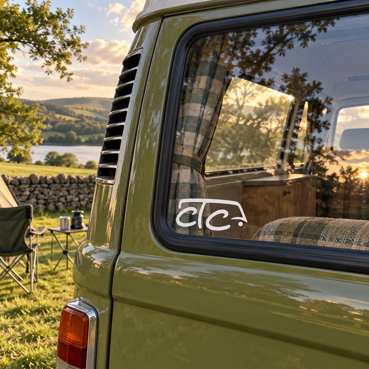 Official White TCC. Logo Decal