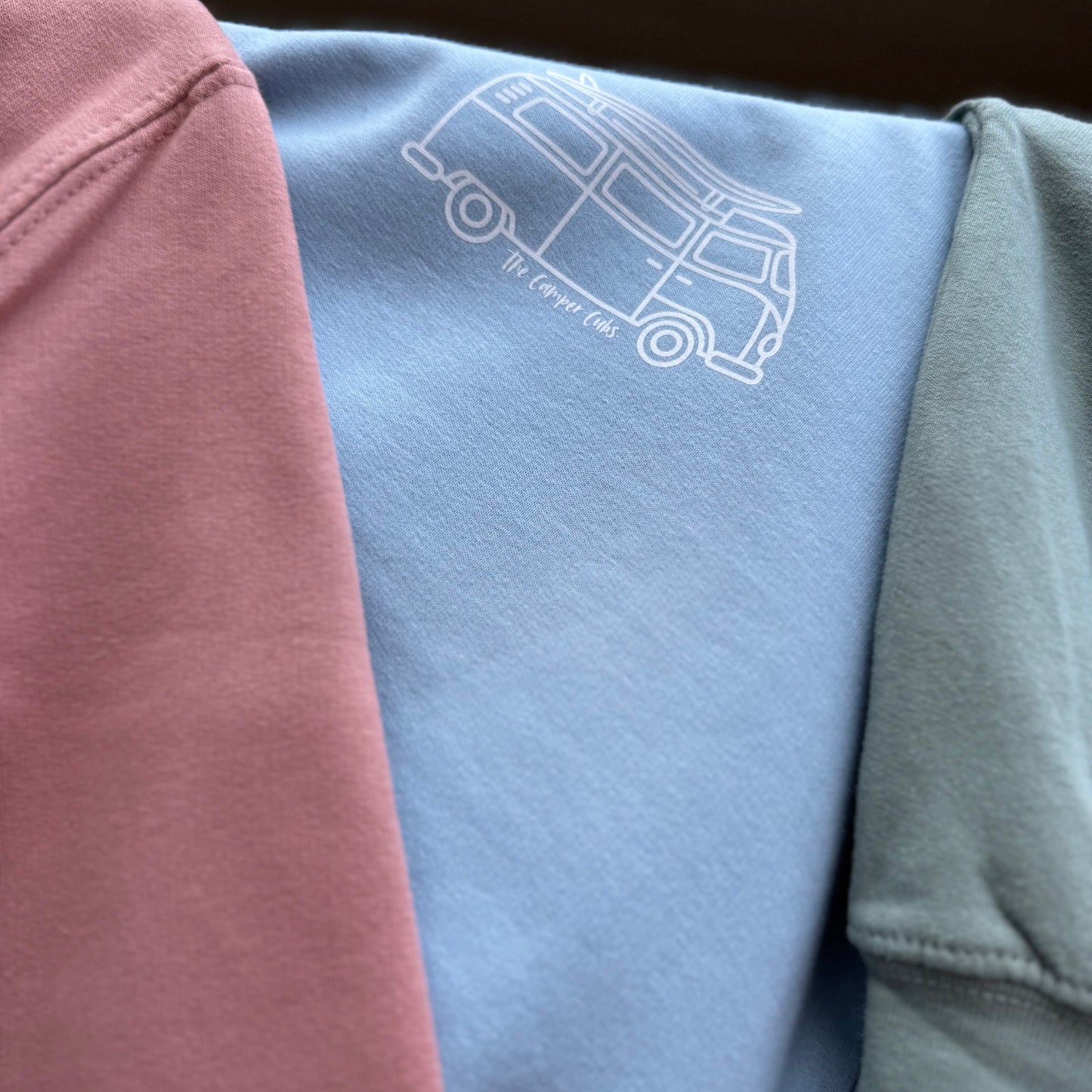 Kids Campervan Sweatshirt – My Daddy’s Van Makes Me Happy