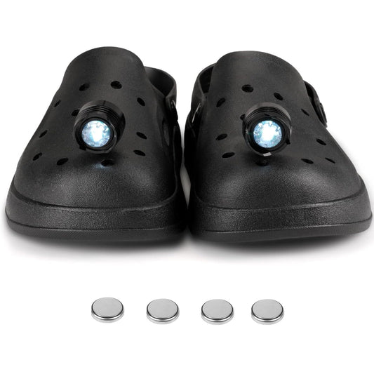flintronic Croc Headlights, Croc Shoes Light Accessories with 3 Light Modes, Croc Shoes Decoration Charms Small Lights Balls Glow in the Dark Shoe Ornaments for Walking Hiking Camping