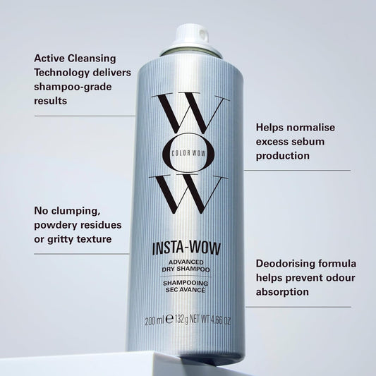 COLOR WOW Insta-WOW Advanced Dry Shampoo – Breaks down and removes oil for shampoo-grade results | No grit, no clumping, no powdery residue | Best dry shampoo for oily hair