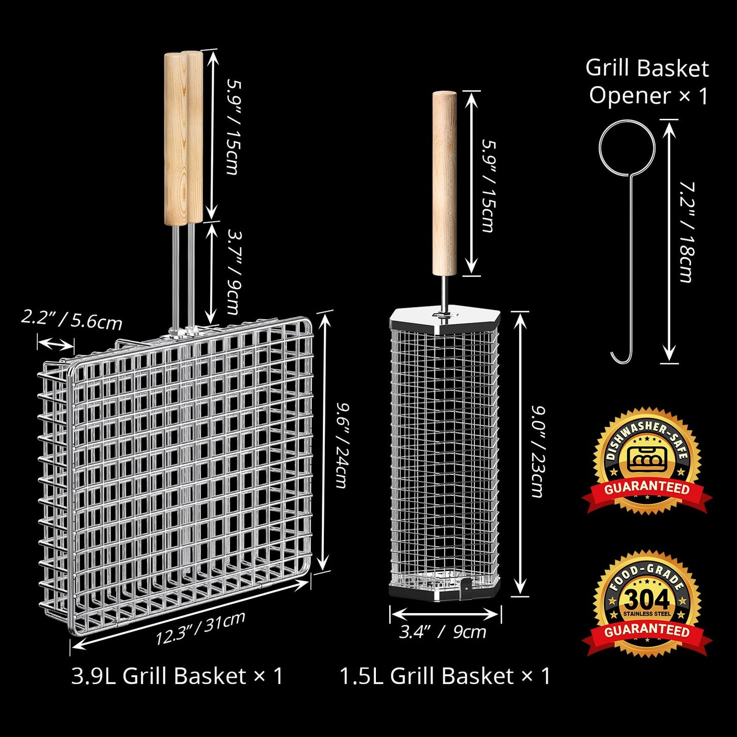 Rolling Grill Basket Outdoor Cooking