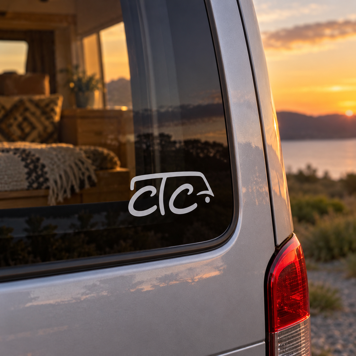Official White TCC. Logo Decal