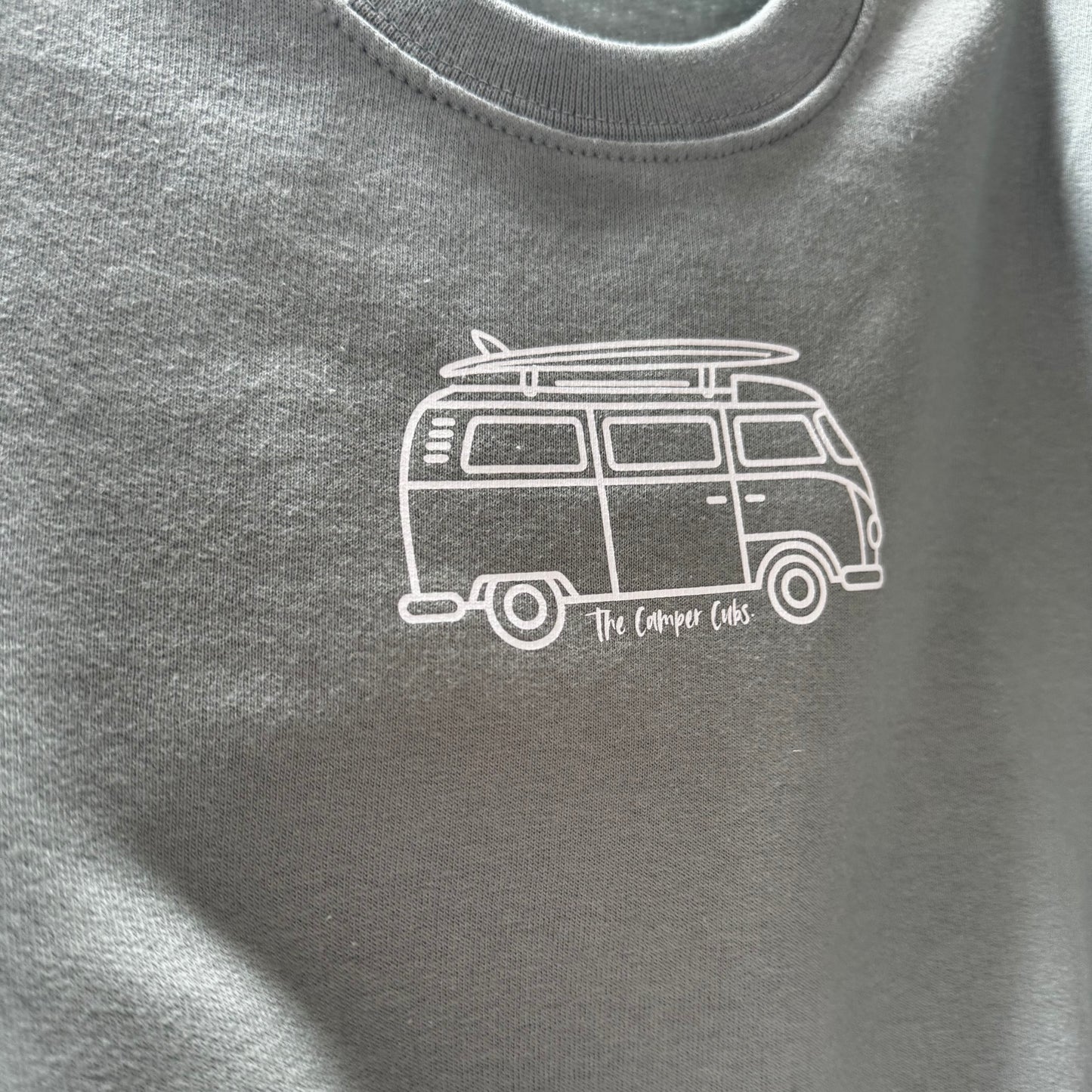 Kids Campervan Sweatshirt – My Dad’s Van Makes Me Happy