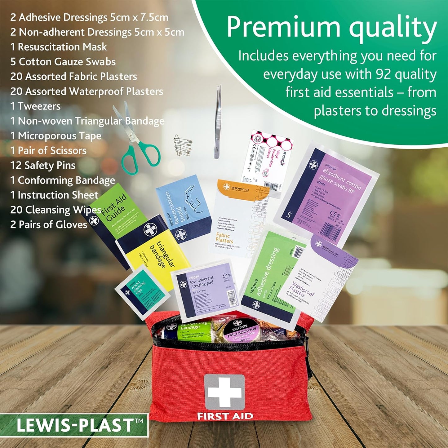 92 Piece First Aid Kit