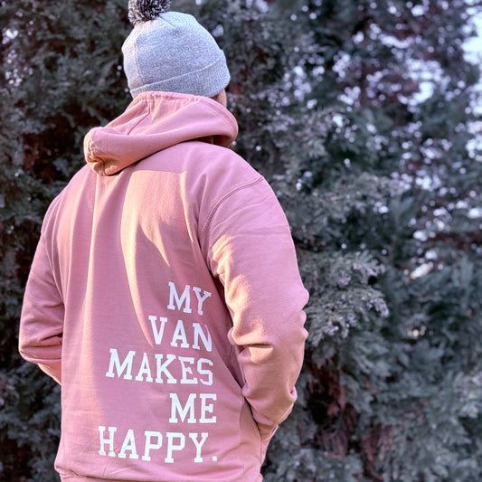 “My Van Makes Me Happy” Hoodie – Official Camper Club Merchandise