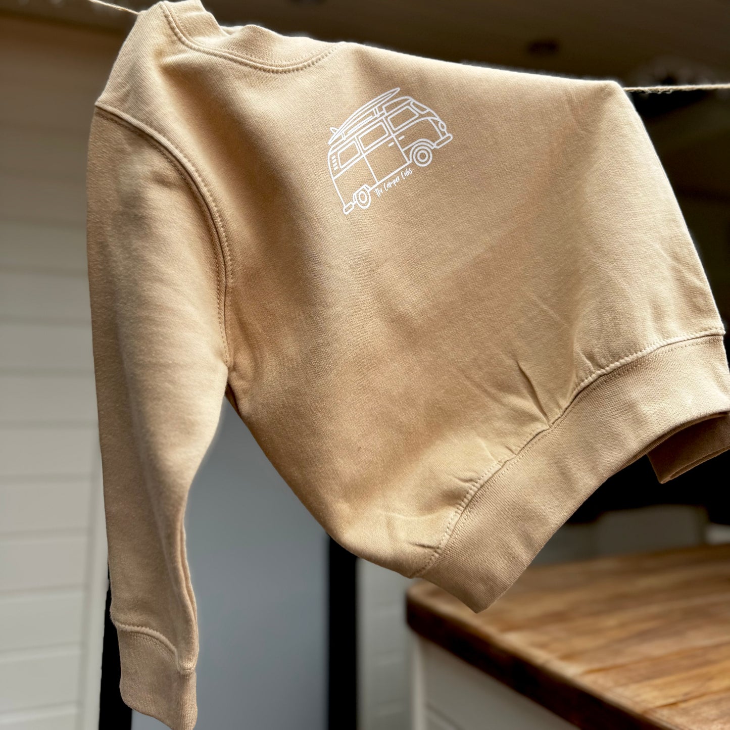 Kids Campervan Sweatshirt – My Mum’s Van Makes Me Happy