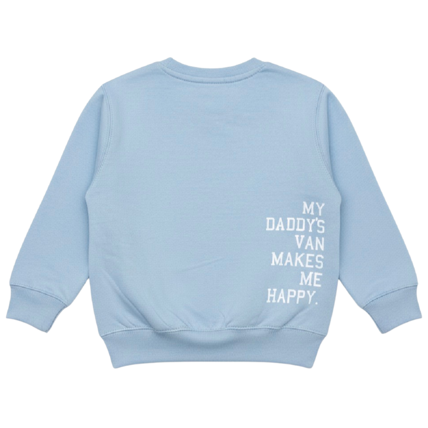 Kids Campervan Sweatshirt – My Daddy’s Van Makes Me Happy
