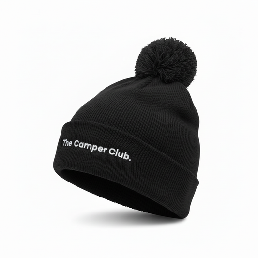 Black Pom-Pom Beanie