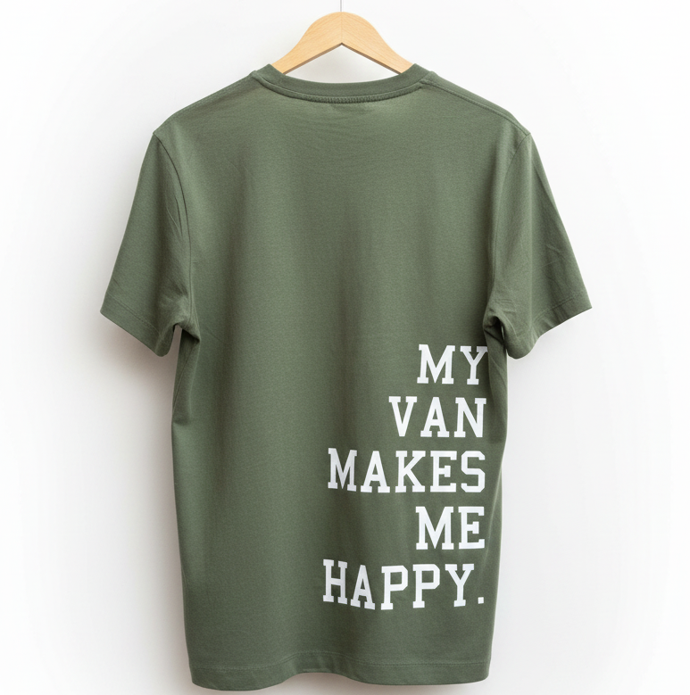 Military Green T-Shirt White Background