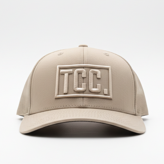 Stone/Beige TCC Cap White Background